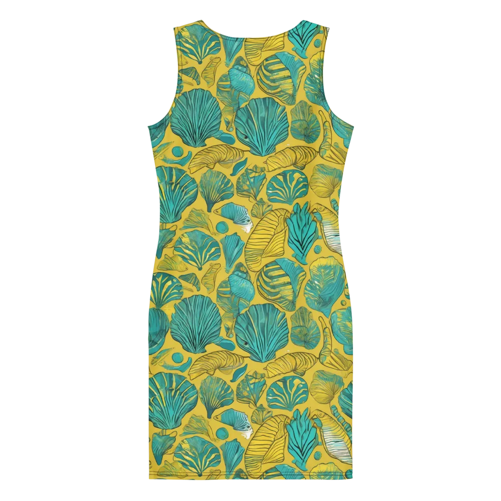 Tropical Tidal on Bodycon Dress — Back