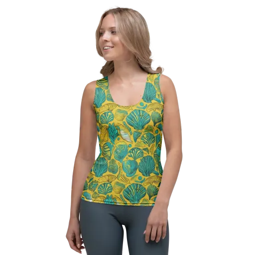 Tropical Tidal on a Women's Tank Top