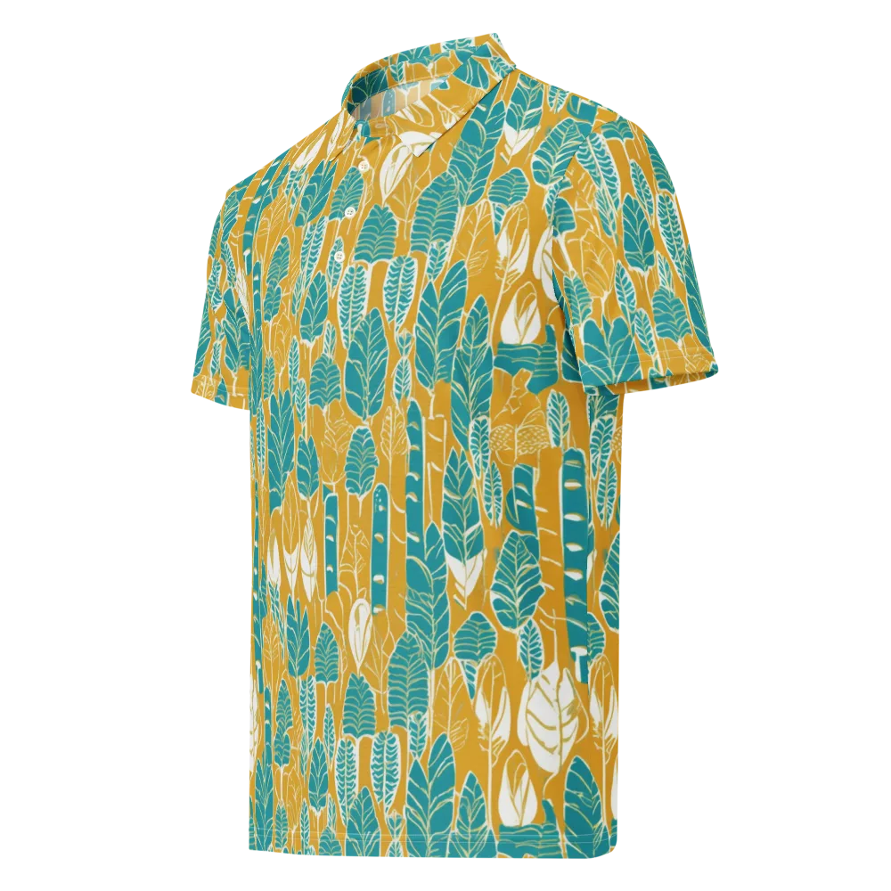 Marigold Canopy on Men's Slim Fit Polo Shirt — Left Front