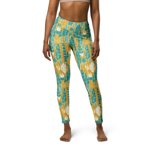 Marigold Canopy on a Yoga Leggings