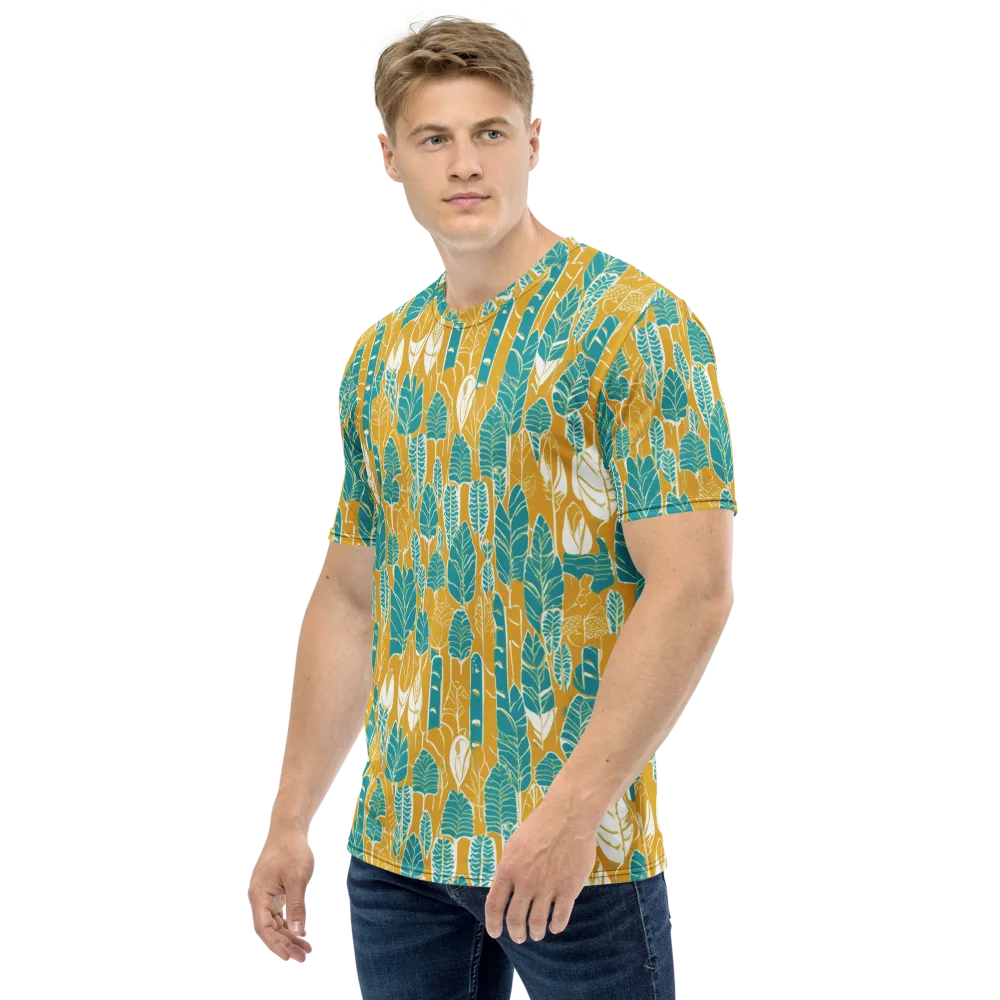 Marigold Canopy on Men's Crew Neck T-Shirt — Left