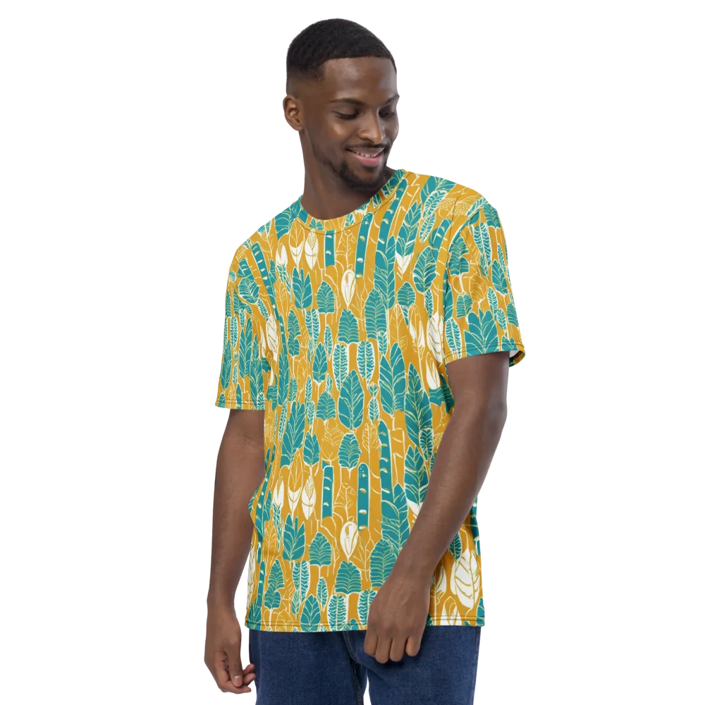 Marigold Canopy on Men's Crew Neck T-Shirt — Left
