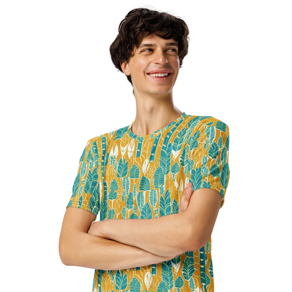 Marigold Canopy on Men's Crew Neck T-Shirt — Left Front