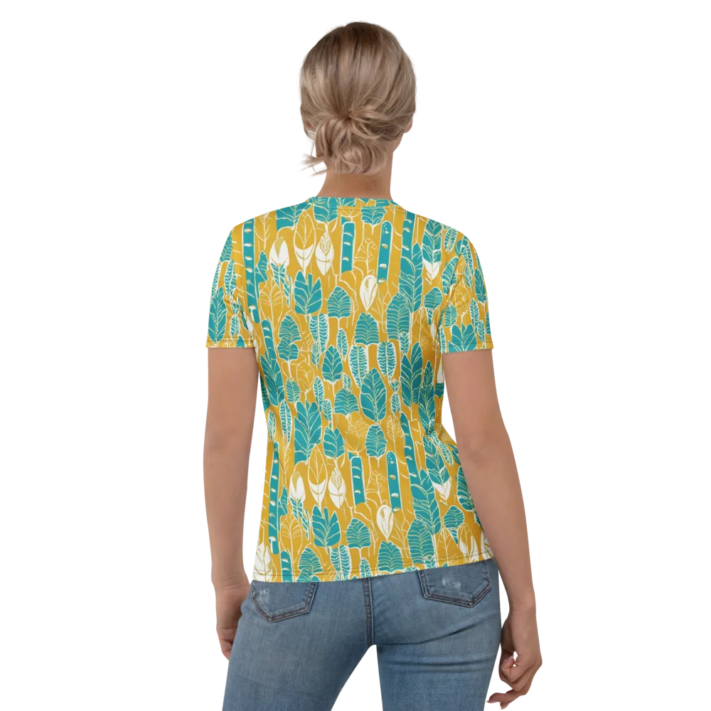 Marigold Canopy on Women's Crew Neck T-Shirt — Back