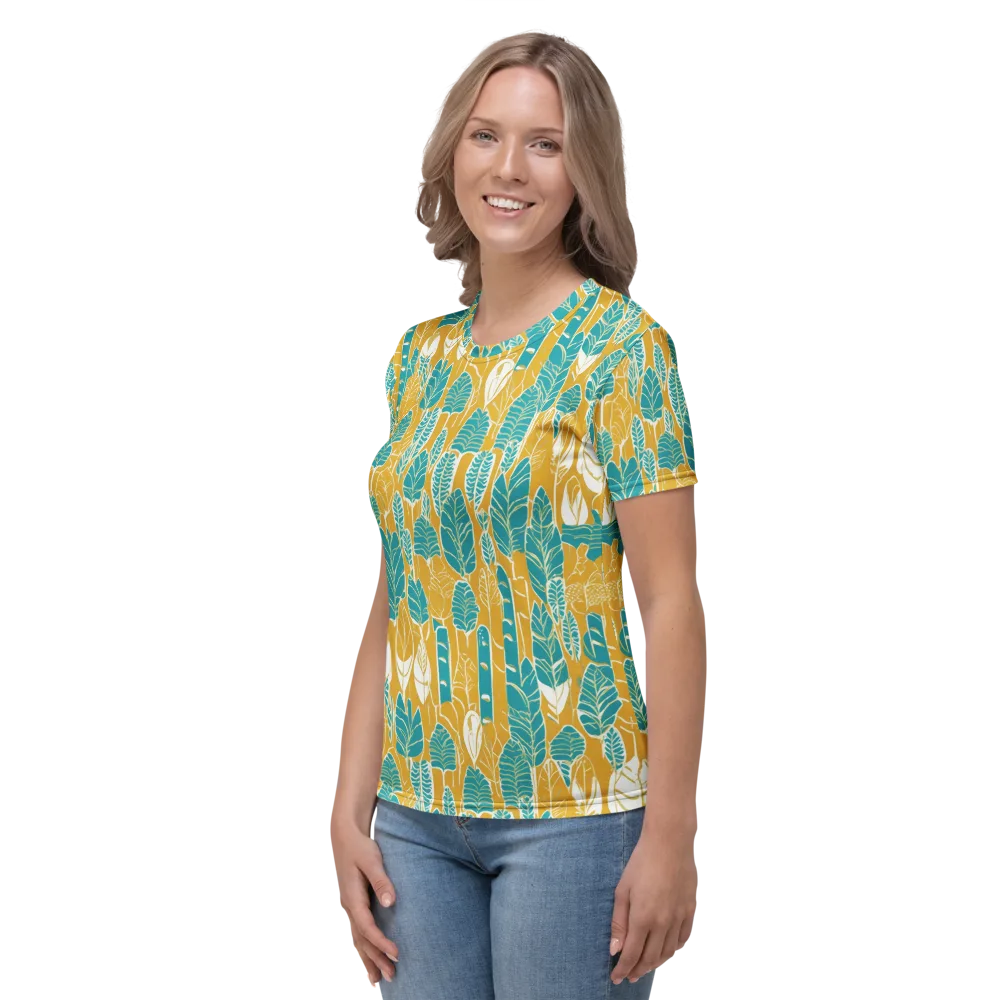 Marigold Canopy on Women's Crew Neck T-Shirt — Left