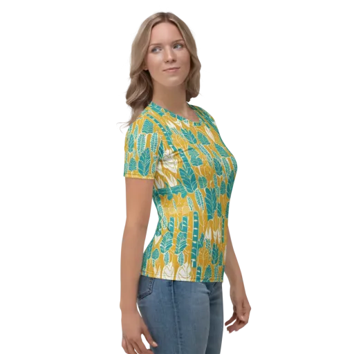 Marigold Canopy on a Women's Crew Neck T-Shirt