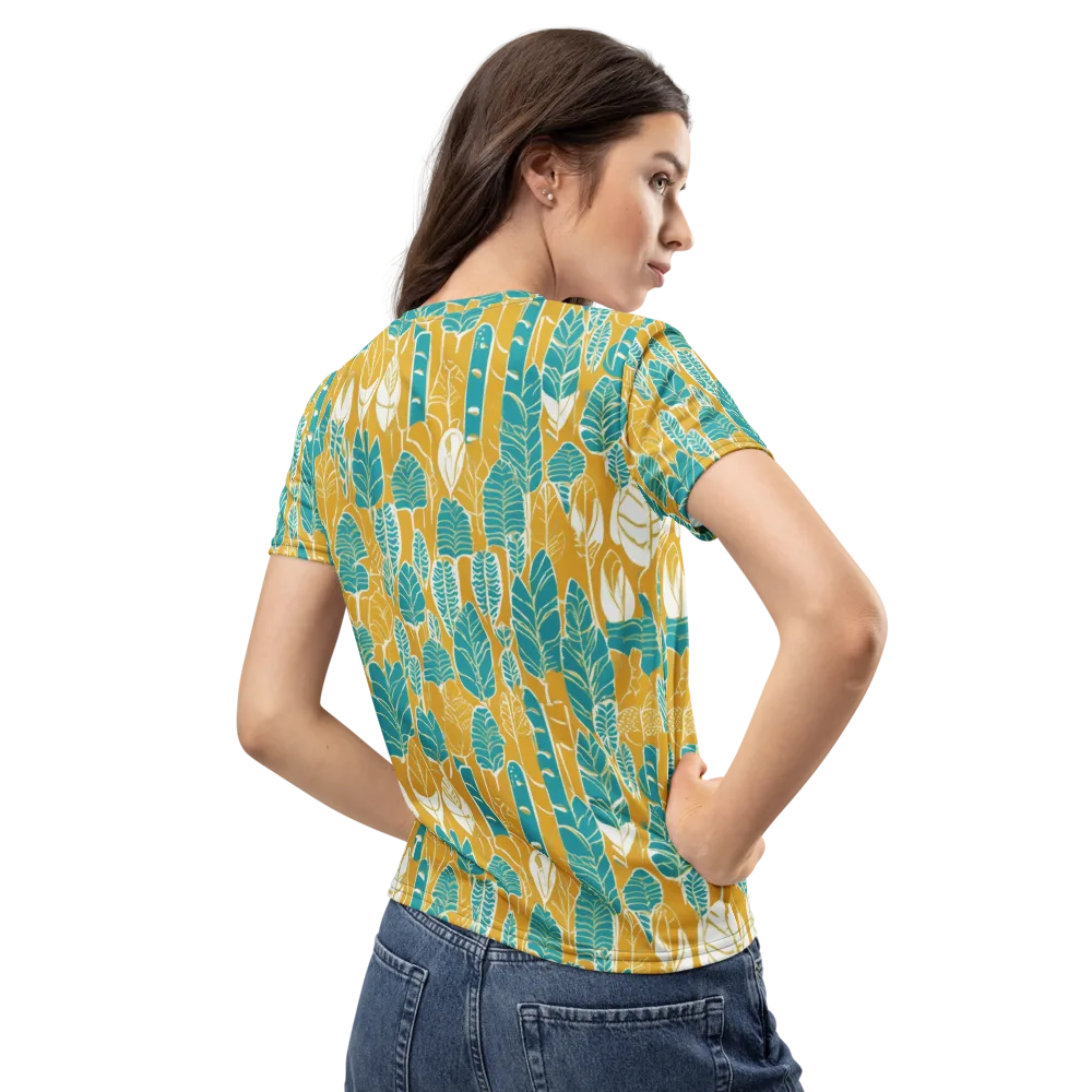 Marigold Canopy on Women's Crew Neck T-Shirt — Back