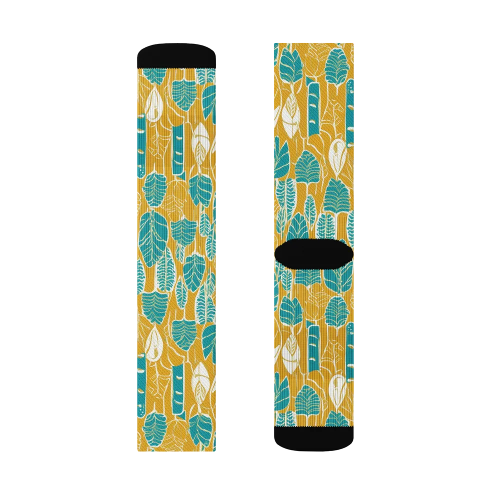 Marigold Canopy on Socks — Left Sock
