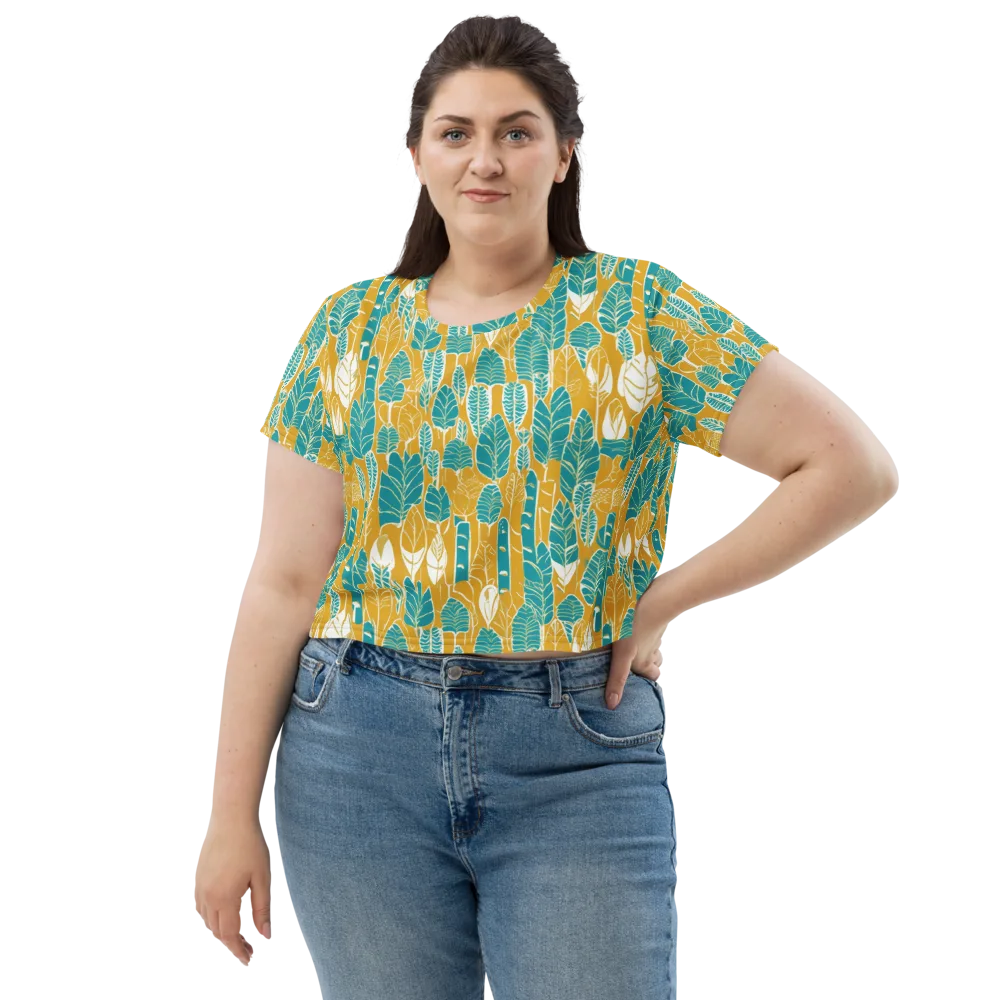 Marigold Canopy on Crop Tee — Front