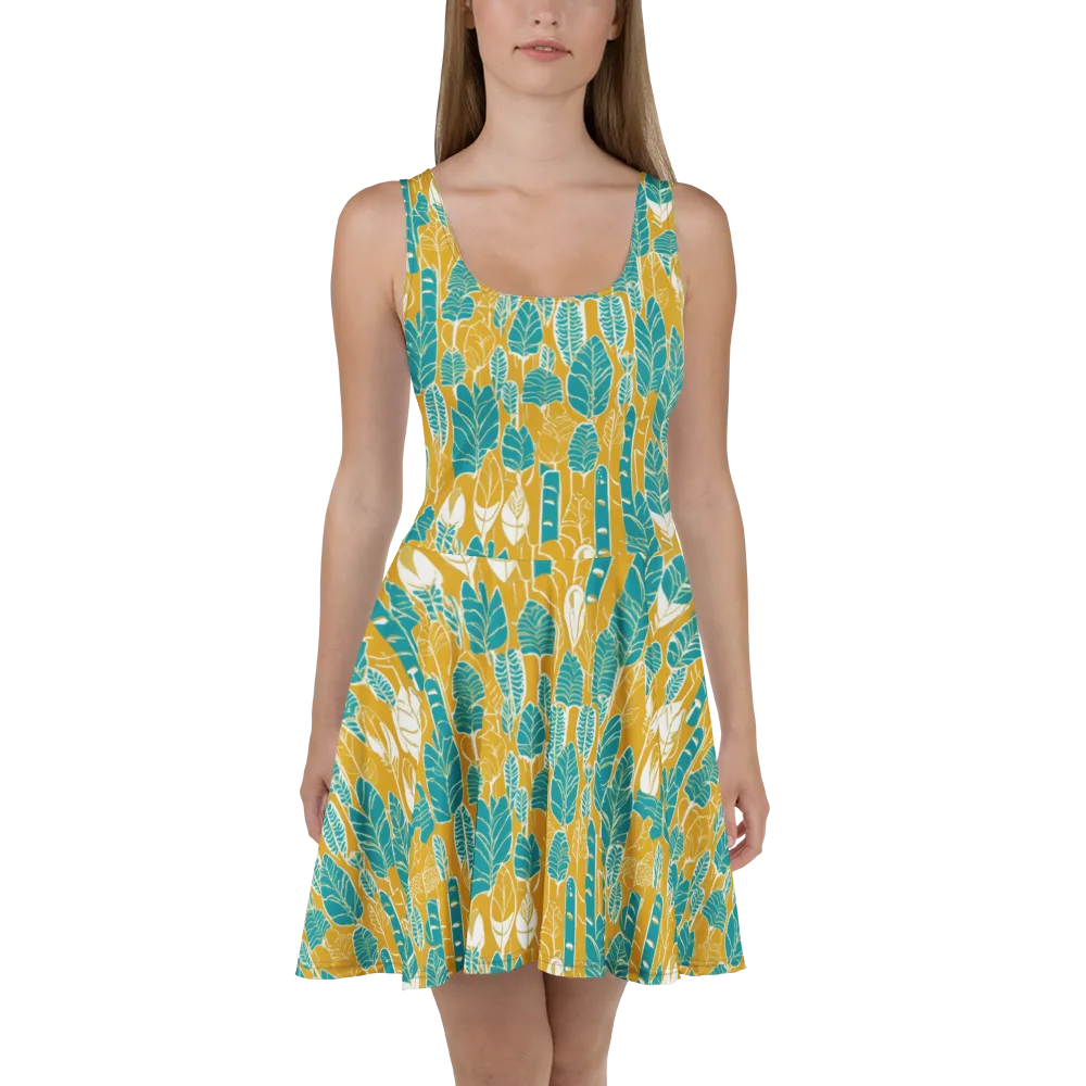 Marigold Canopy on Skater Dress — Front