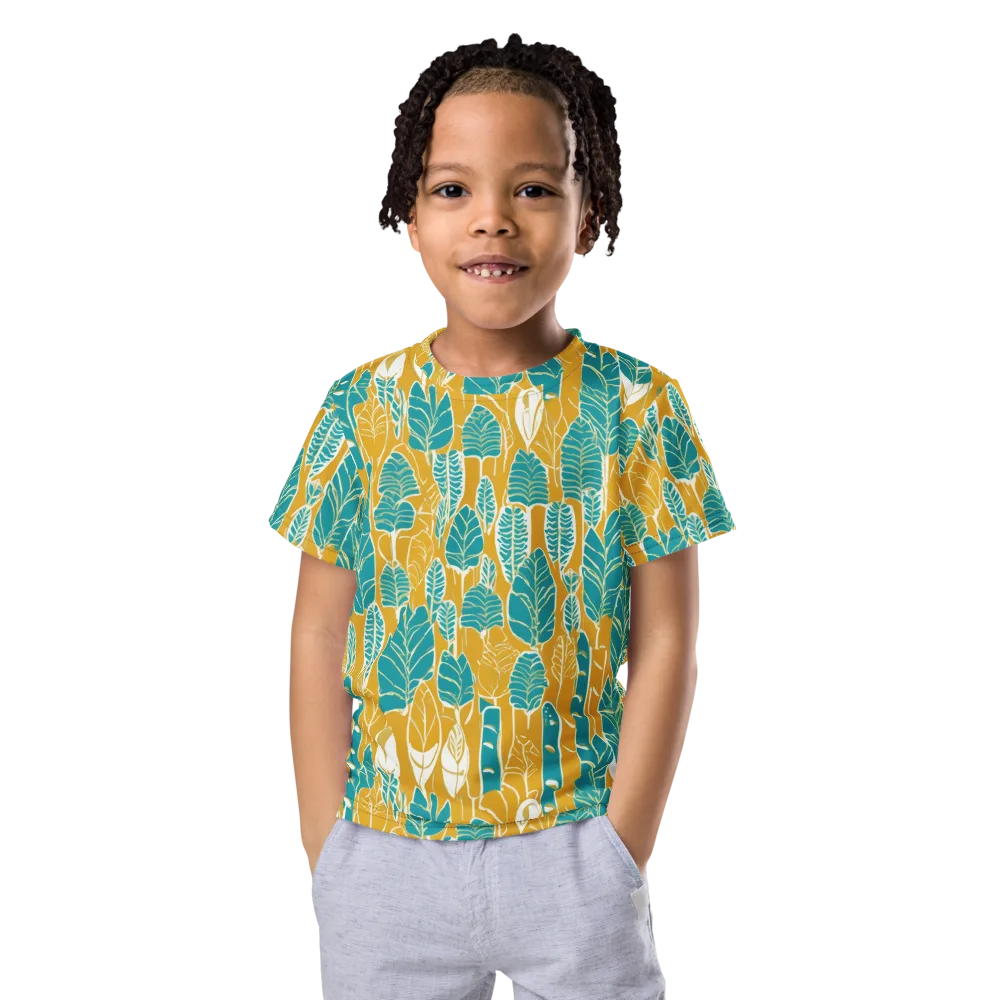 Marigold Canopy on Kids Crew Neck T-Shirt — Front