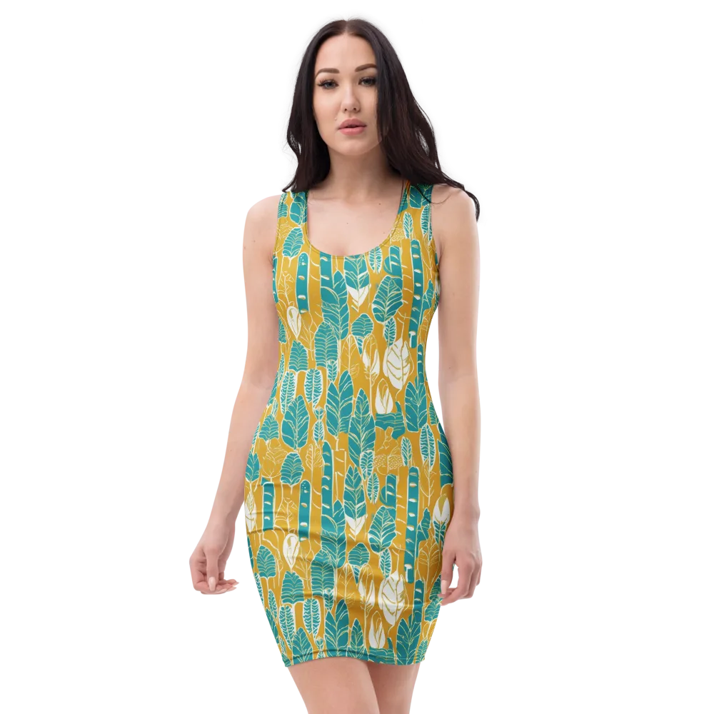 Marigold Canopy on Bodycon Dress — Front