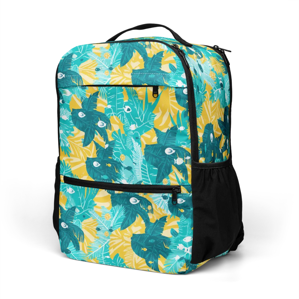 Coral Jungle on Utility Backpack — Left Front