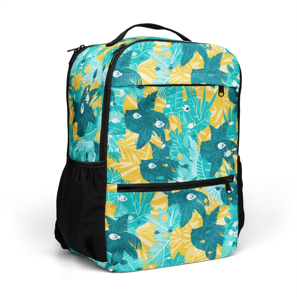 Coral Jungle on Utility Backpack — Right Front