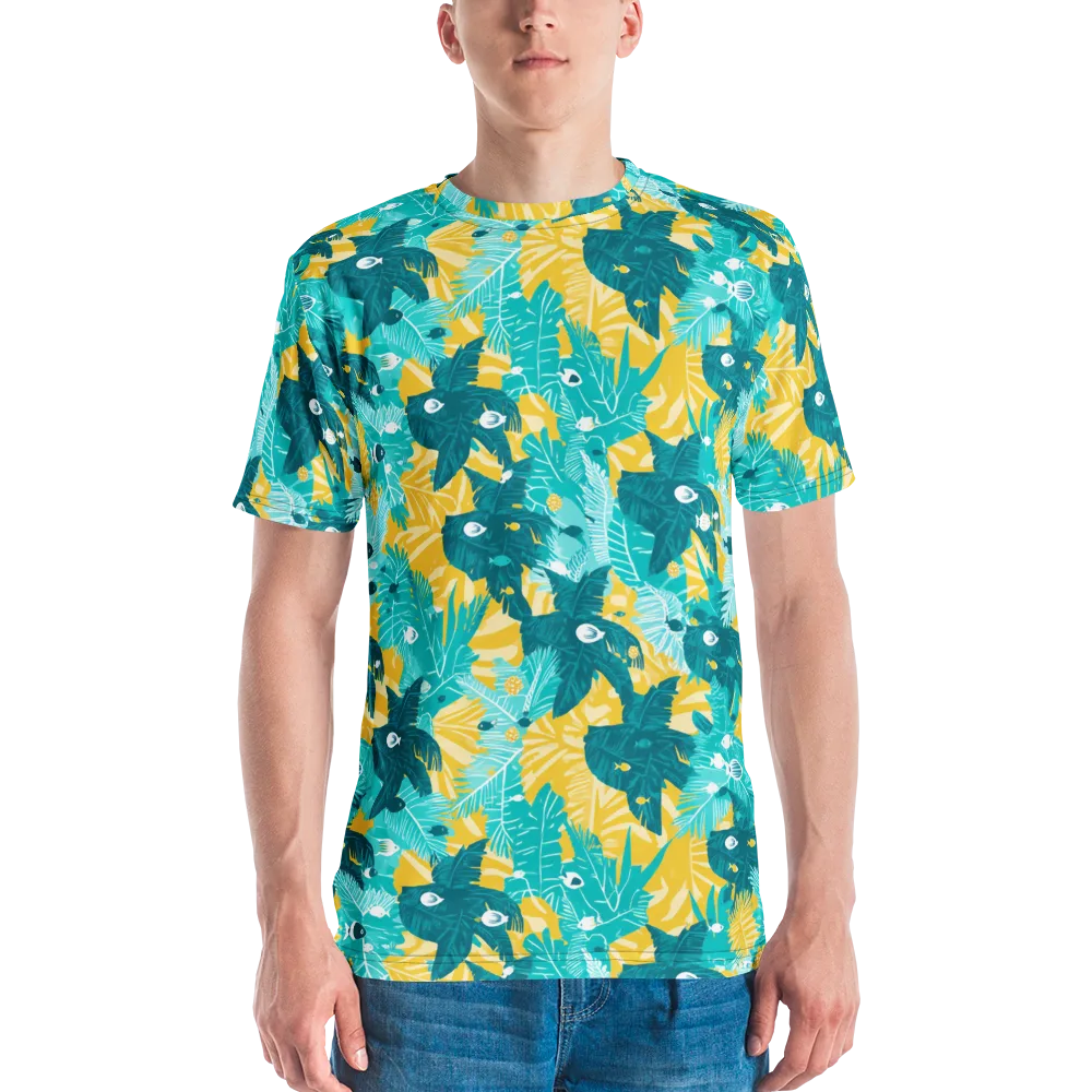Coral Jungle on Men's Crew Neck T-Shirt — Front