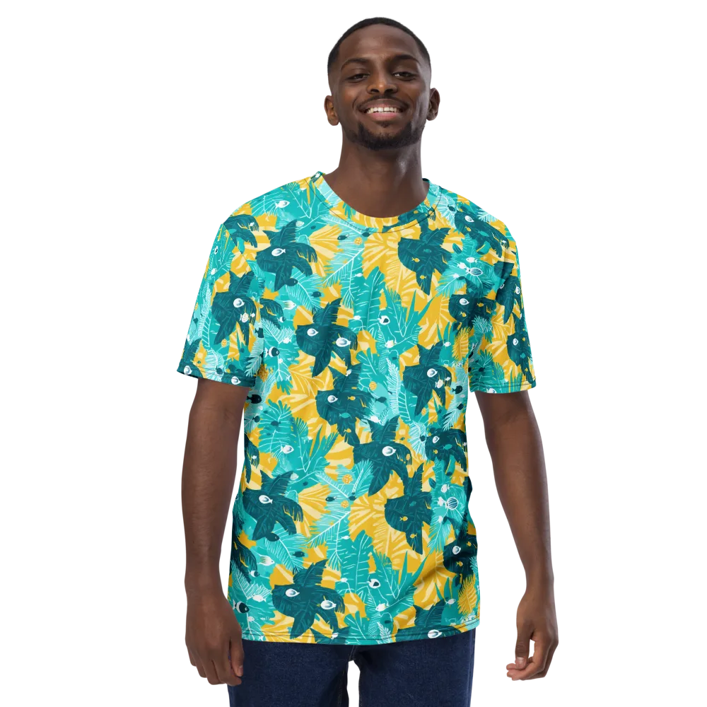 Coral Jungle on Men's Crew Neck T-Shirt — Front