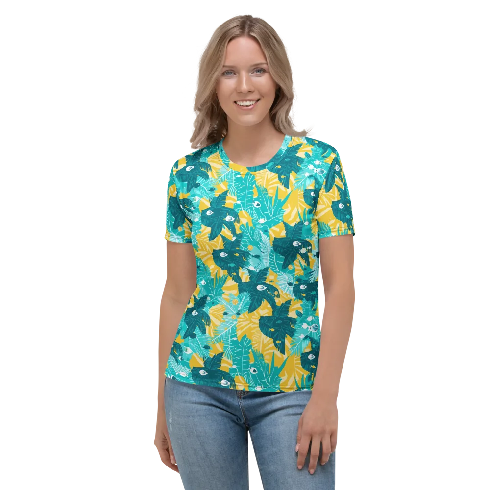 Coral Jungle on Women's Crew Neck T-Shirt — Front