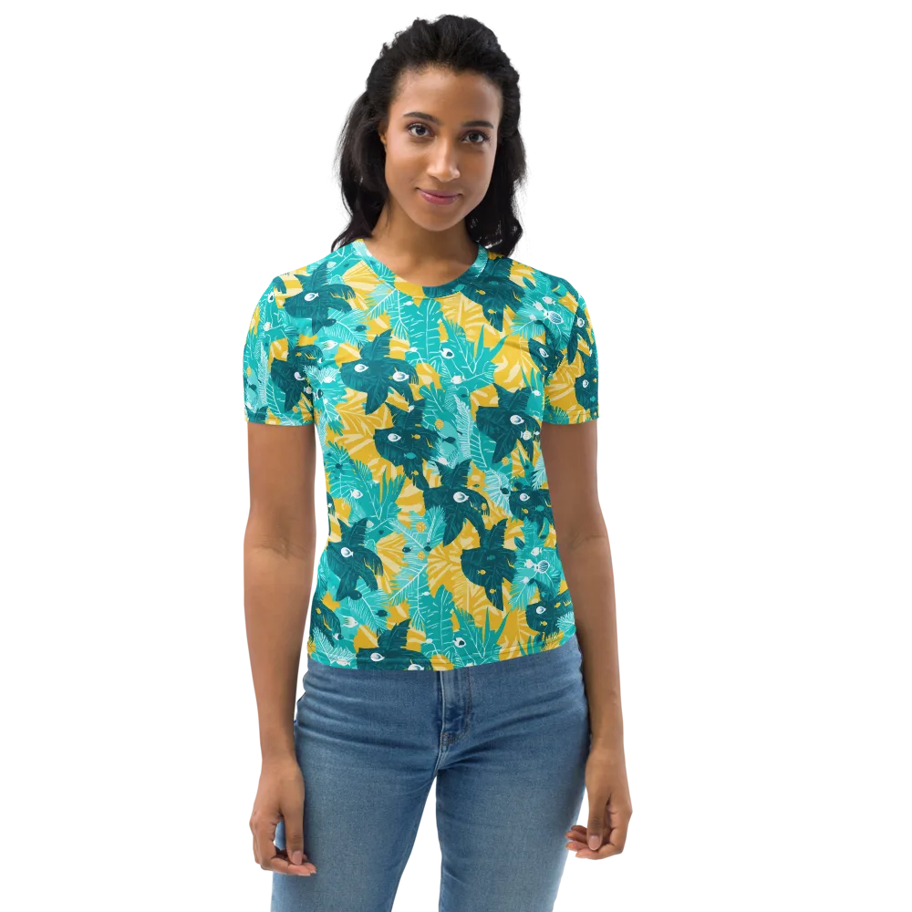 Coral Jungle on Women's Crew Neck T-Shirt — Front