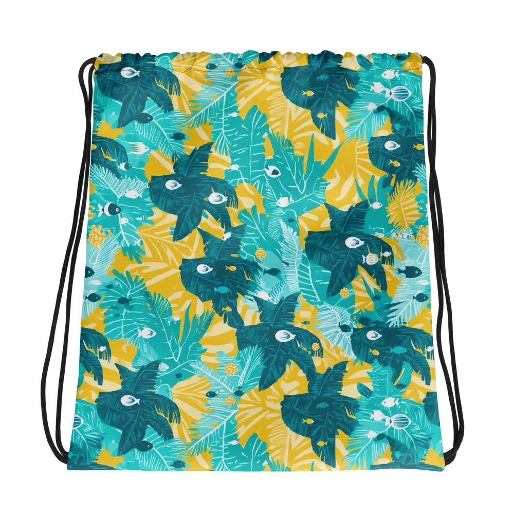 Coral Jungle on Drawstring Bag — Photo