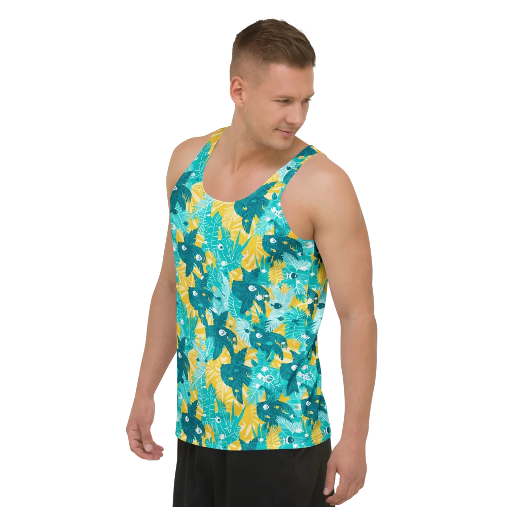 Coral Jungle on Men's Tank Top — Left Front