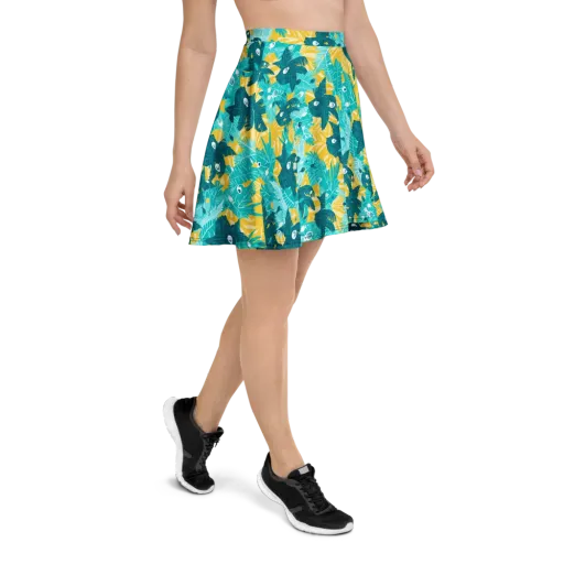 Coral Jungle on a Skater Skirt