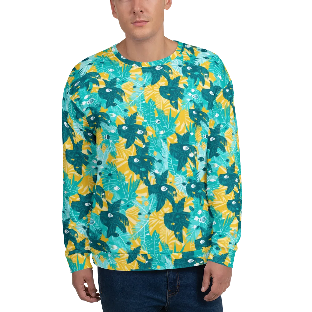 Coral Jungle on Sweatshirt — Front