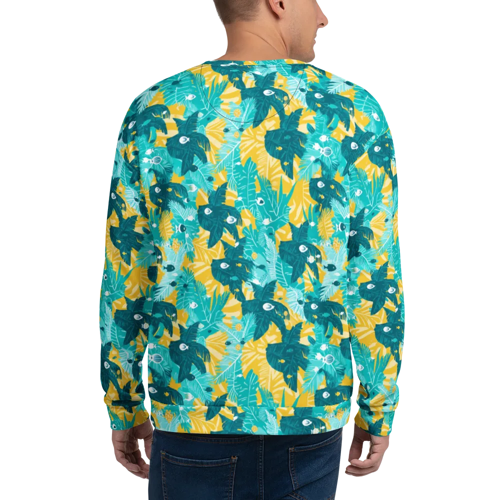 Coral Jungle on Sweatshirt — Back