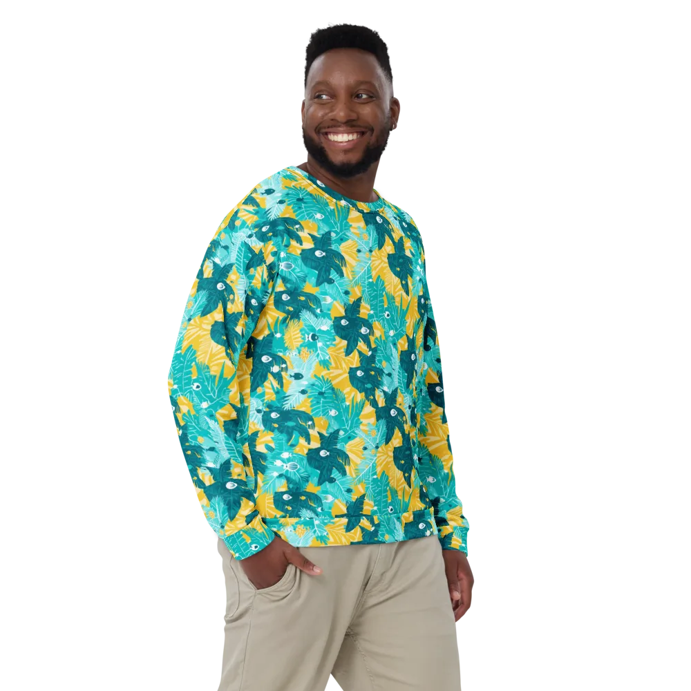 Coral Jungle on Sweatshirt — Front
