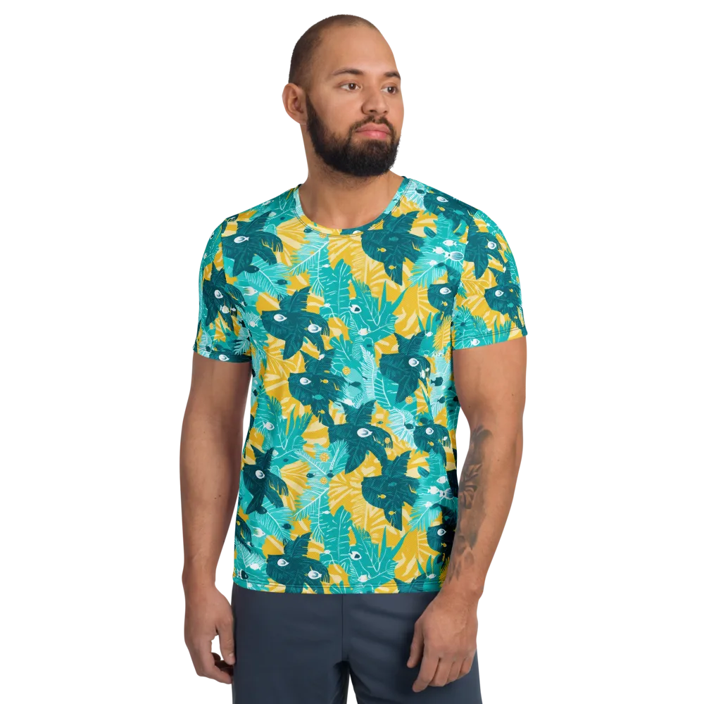 Coral Jungle on Men's Athletic T-Shirt — Front