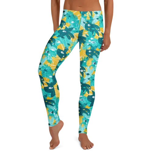 Coral Jungle on a Leggings