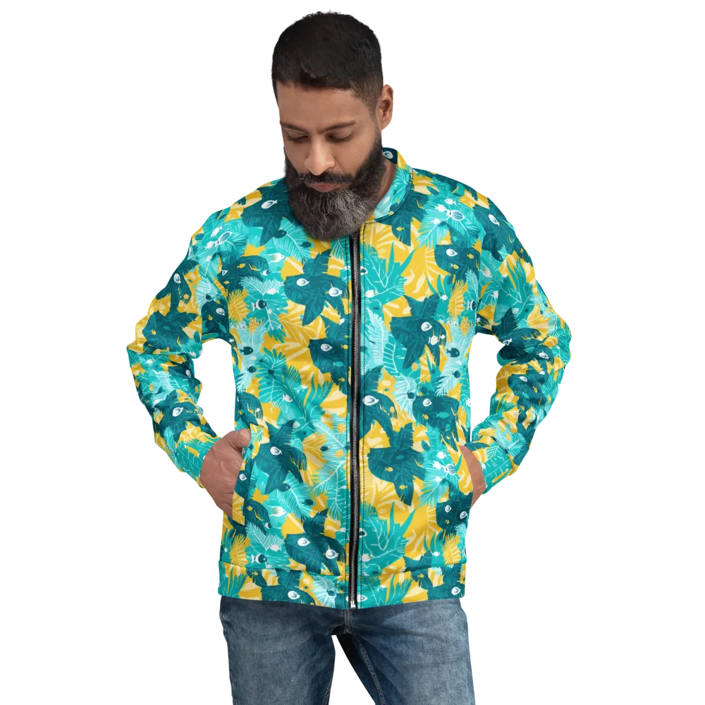 Coral Jungle on Bomber Jacket — Front