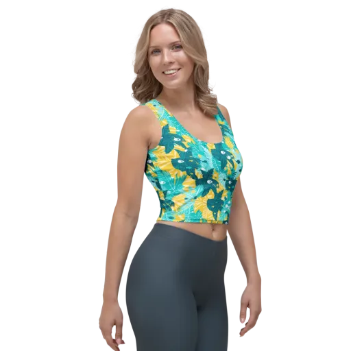 Coral Jungle on a Crop Top