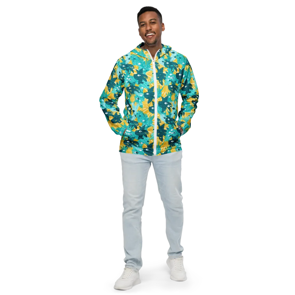 Coral Jungle on Men's Windbreaker — Front