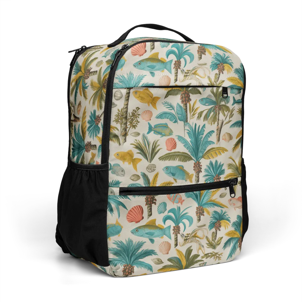 Tidepool Palms on Utility Backpack — Right Front