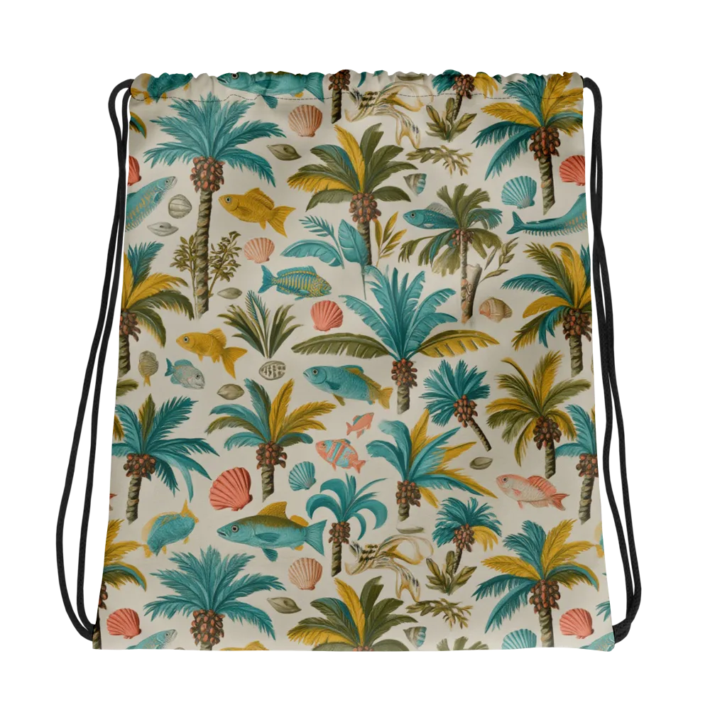 Tidepool Palms on Drawstring Bag — Photo
