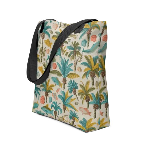 Tidepool Palms on a Tote Bag
