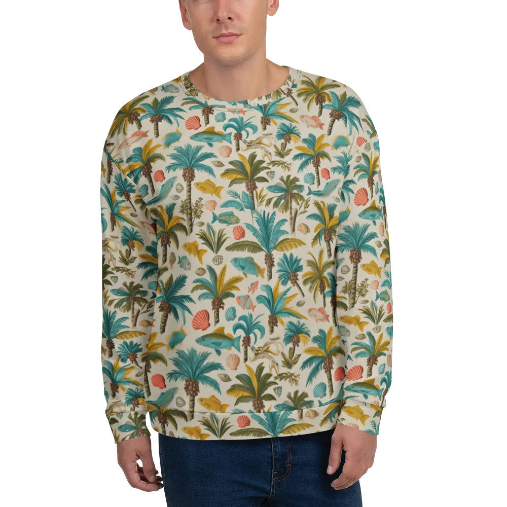 Tidepool Palms on Sweatshirt — Front