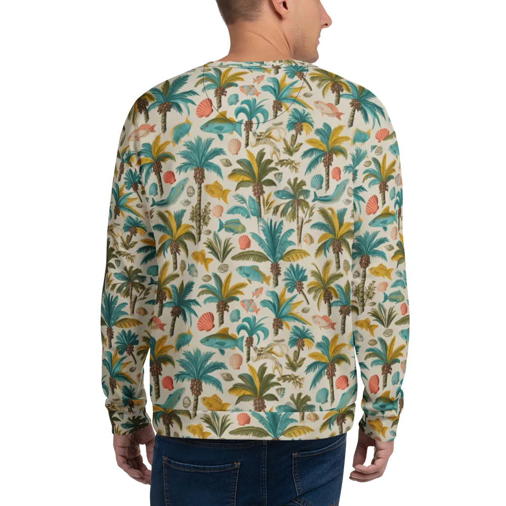 Tidepool Palms on Sweatshirt — Back