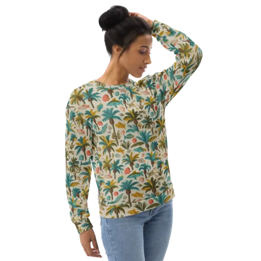Tidepool Palms on a Sweatshirt