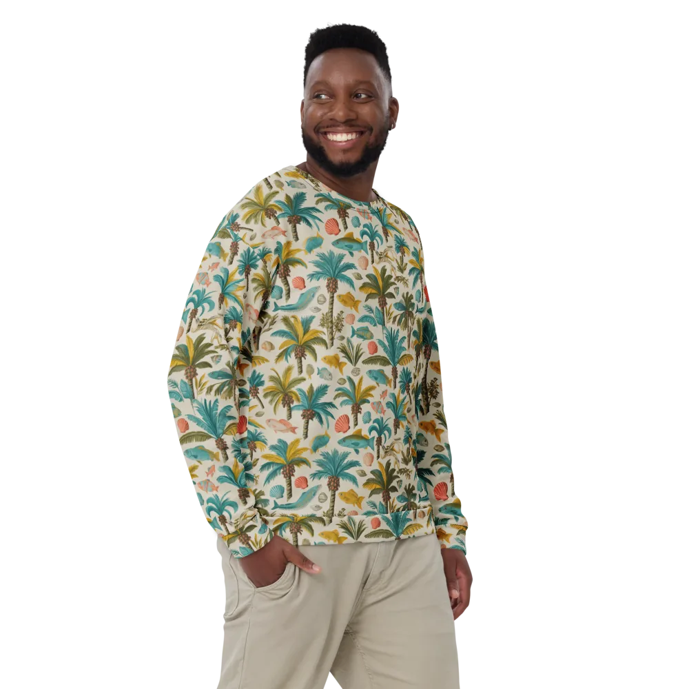 Tidepool Palms on Sweatshirt — Front