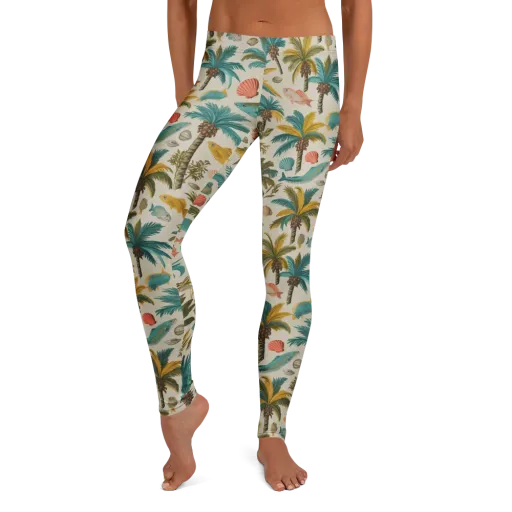 Tidepool Palms on a Leggings