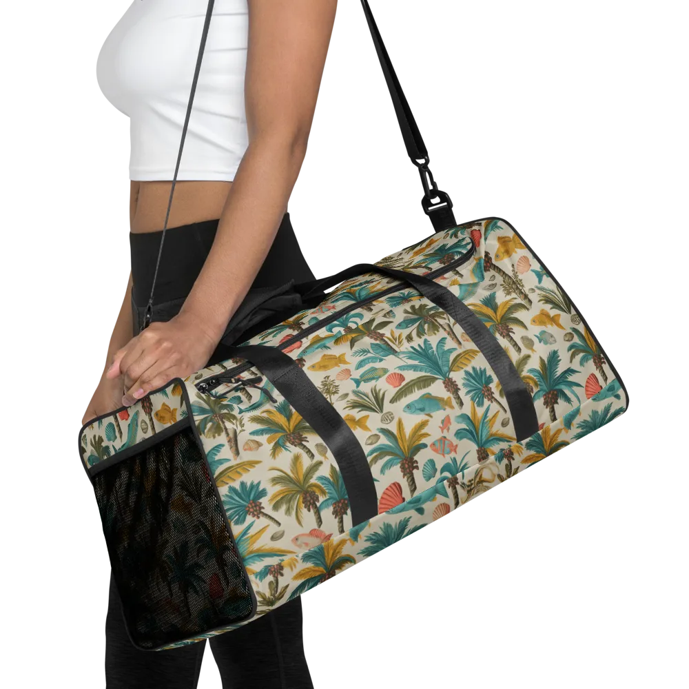 Tidepool Palms on Duffle Bag — Front