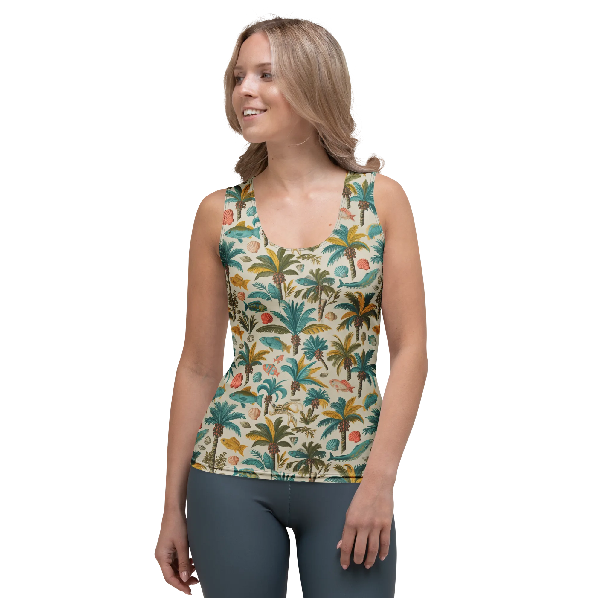 Tidepool Palms on Women's Tank Top — Front