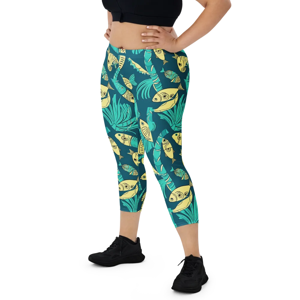 Tidal Tapestry on Capri Leggings — Front