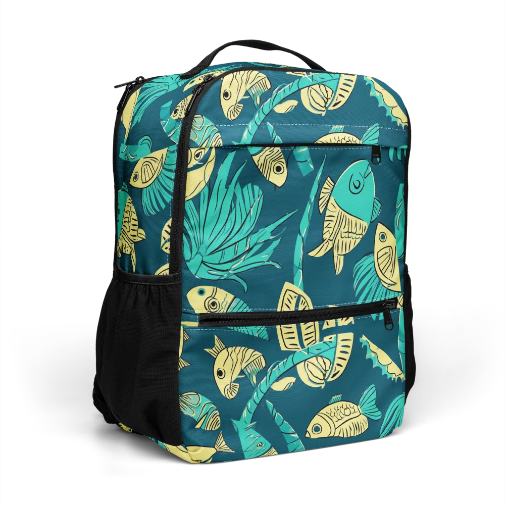 Tidal Tapestry on Utility Backpack — Right Front