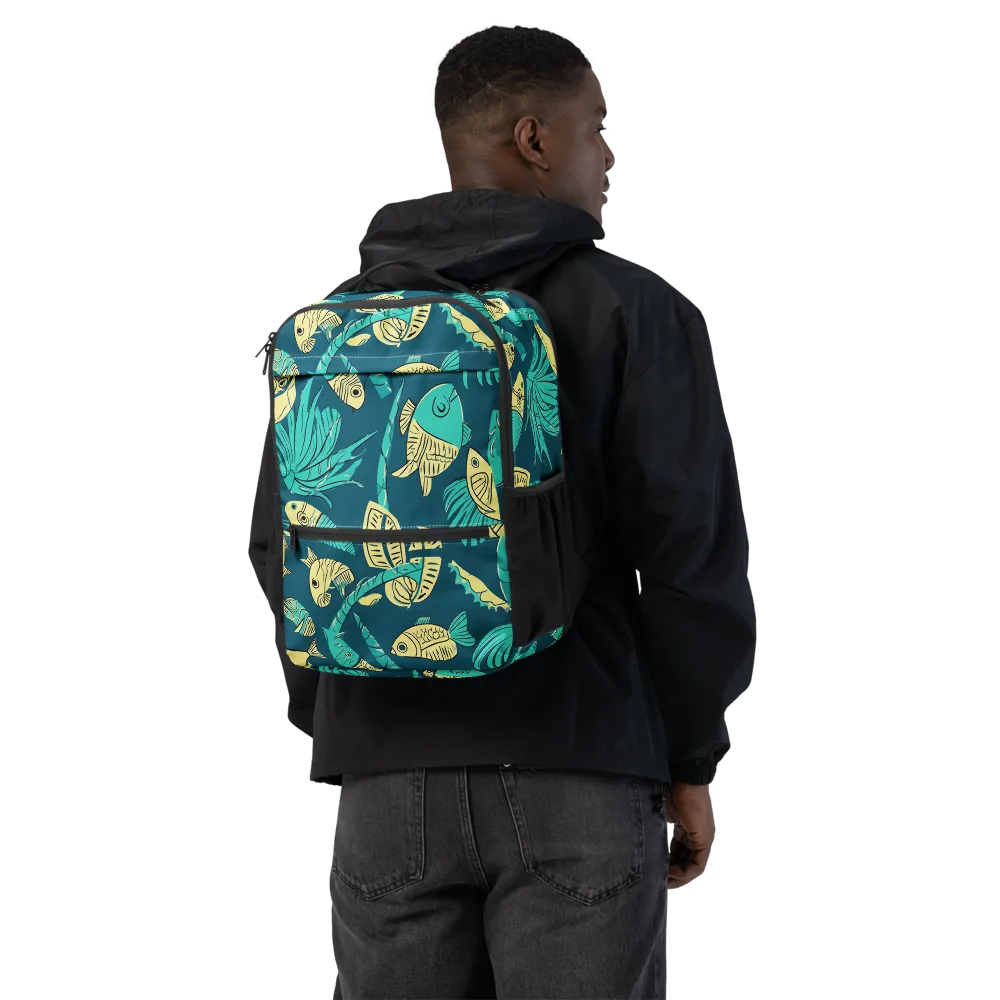 Tidal Tapestry on Utility Backpack — Back