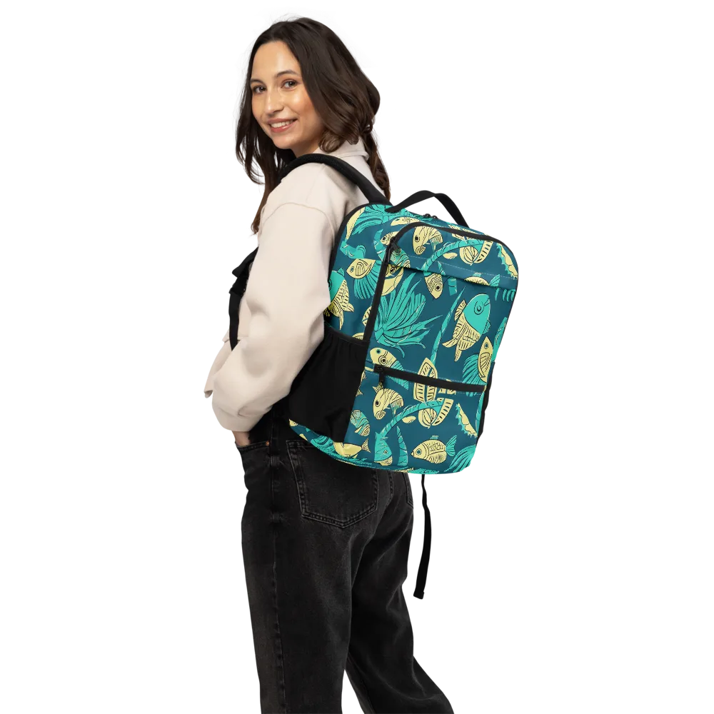 Tidal Tapestry on Utility Backpack — Back