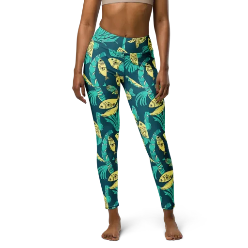 Tidal Tapestry on a Yoga Leggings