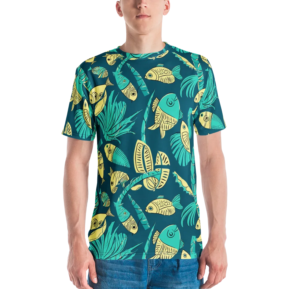 Tidal Tapestry on Men's Crew Neck T-Shirt — Front