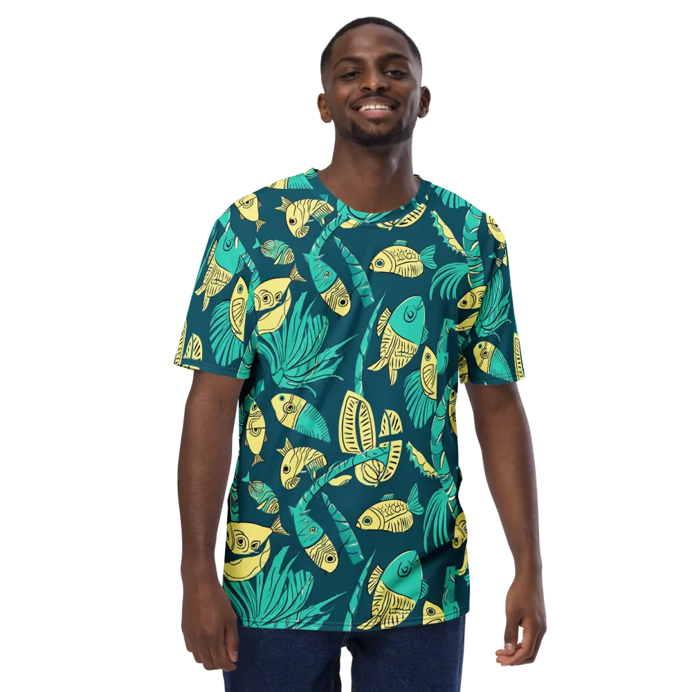 Tidal Tapestry on Men's Crew Neck T-Shirt — Front
